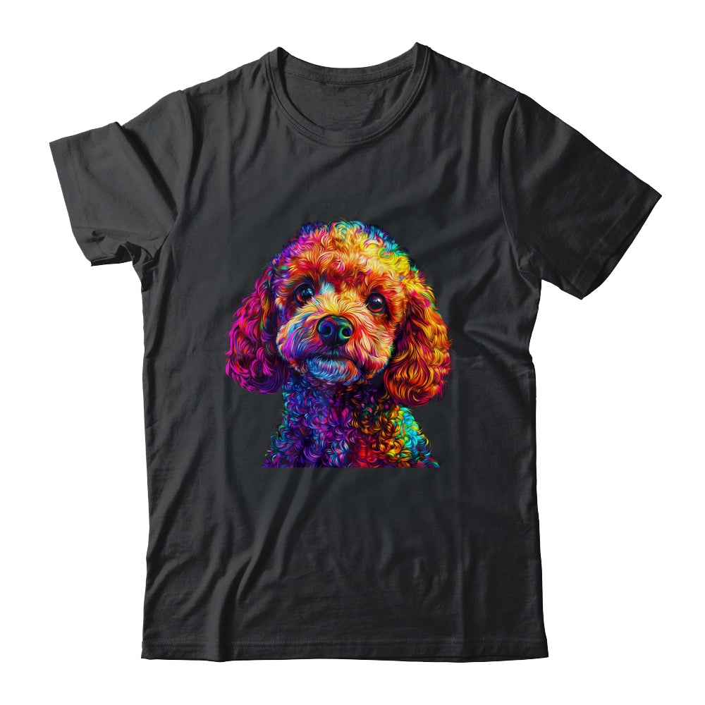 Poodle Dog Colorful Face Dog Lover Men Women Shirt & Tank Top | teecentury