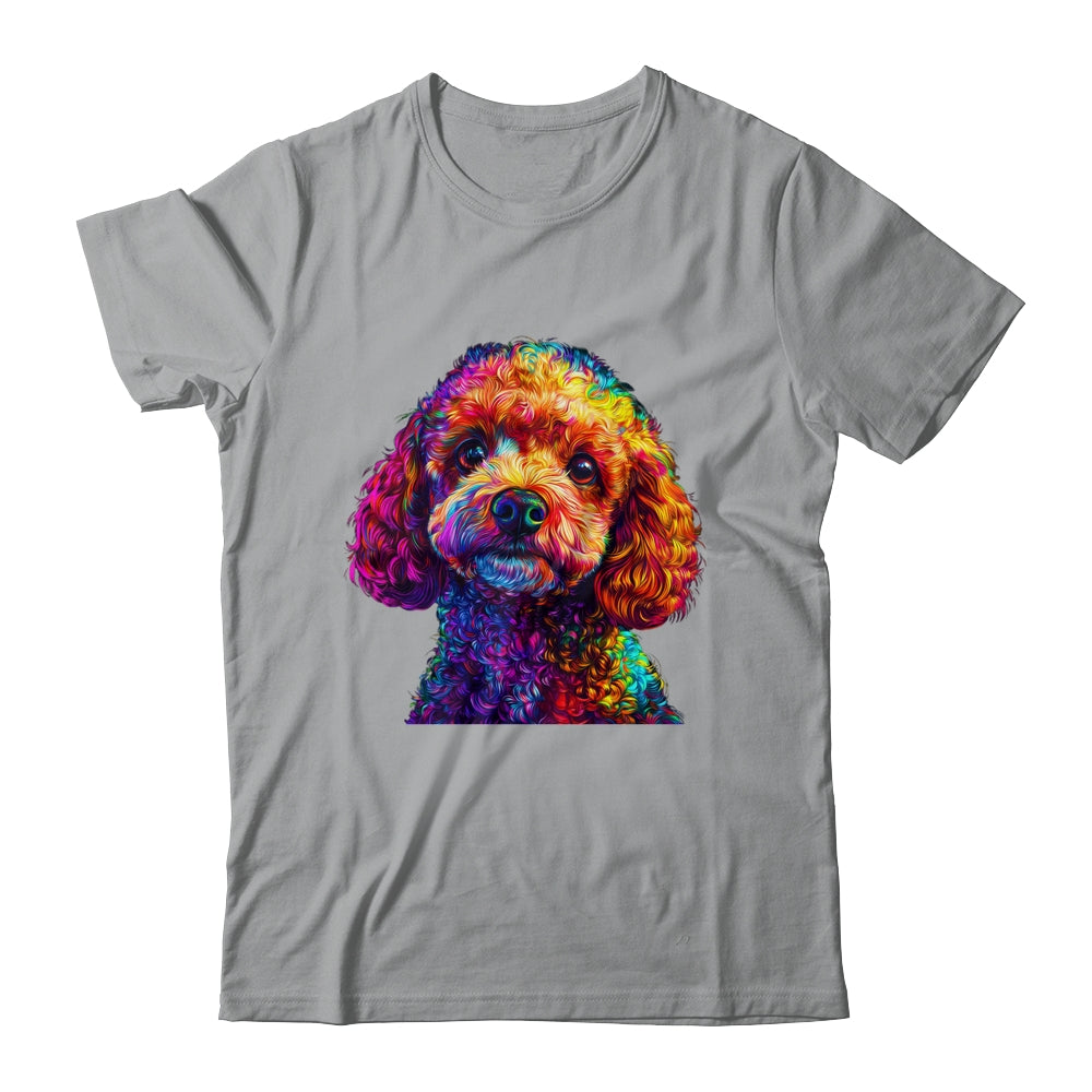Poodle Dog Colorful Face Dog Lover Men Women Shirt & Tank Top | teecentury