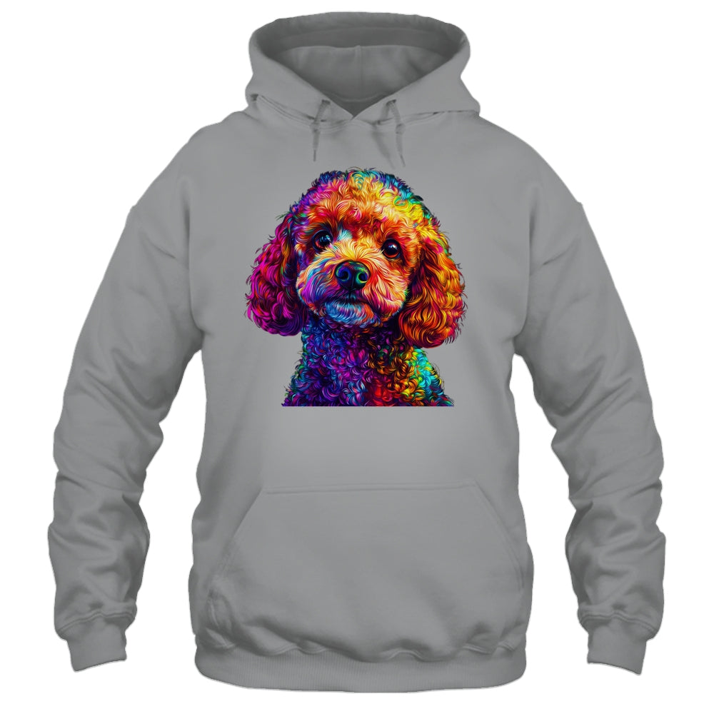 Poodle Dog Colorful Face Dog Lover Men Women Shirt & Tank Top | teecentury
