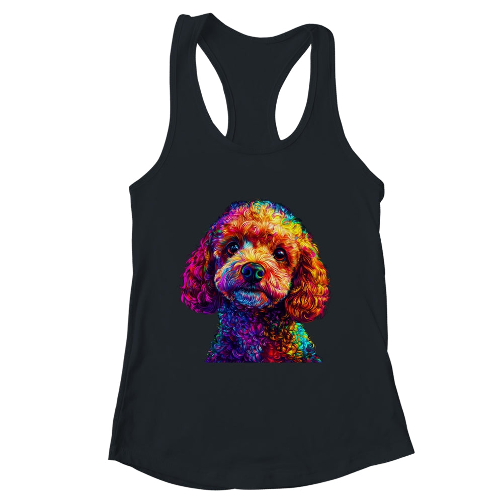 Poodle Dog Colorful Face Dog Lover Men Women Shirt & Tank Top | teecentury