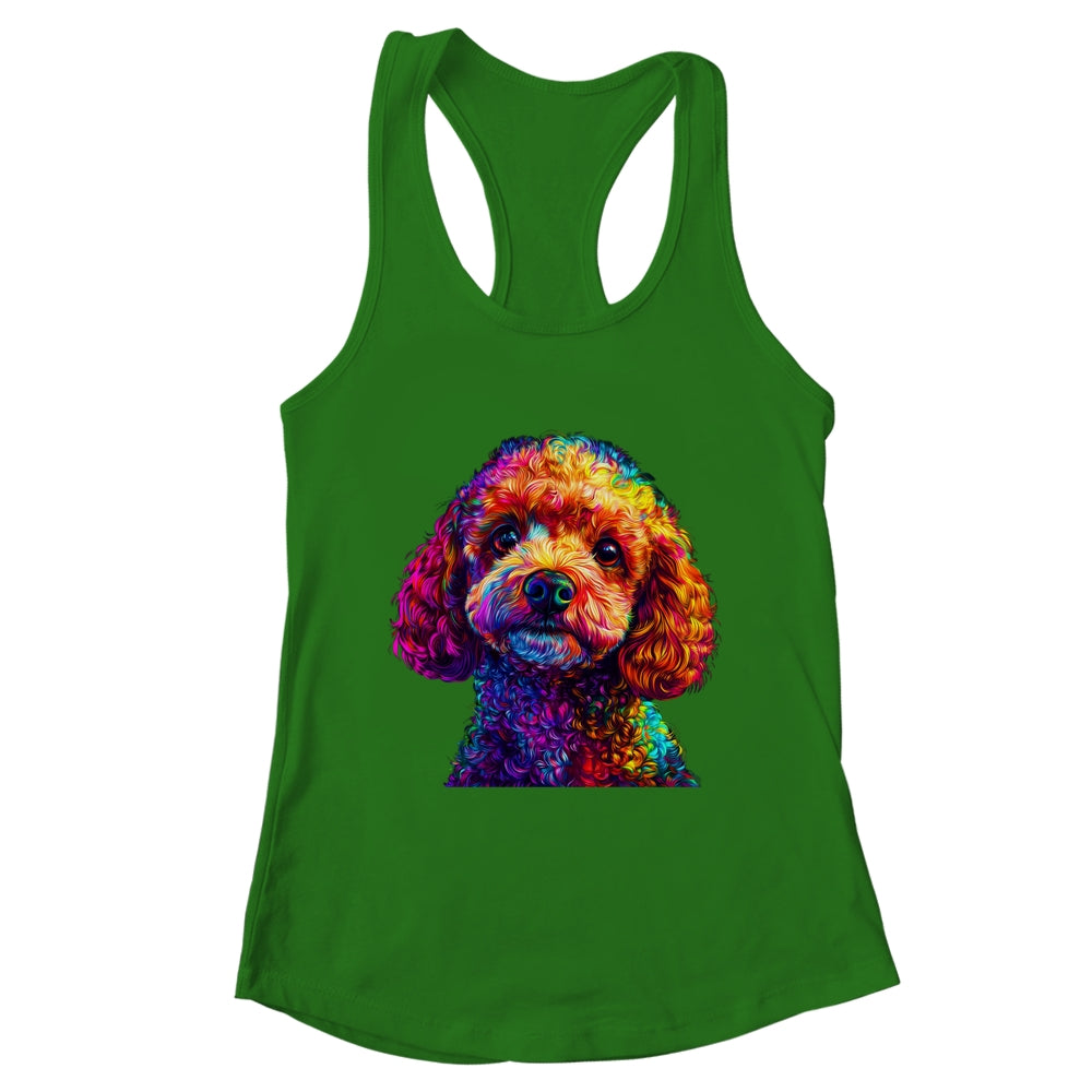 Poodle Dog Colorful Face Dog Lover Men Women Shirt & Tank Top | teecentury