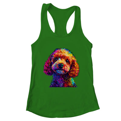 Poodle Dog Colorful Face Dog Lover Men Women Shirt & Tank Top | teecentury