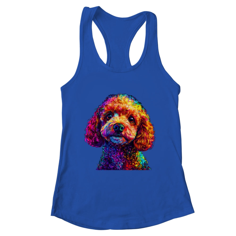 Poodle Dog Colorful Face Dog Lover Men Women Shirt & Tank Top | teecentury