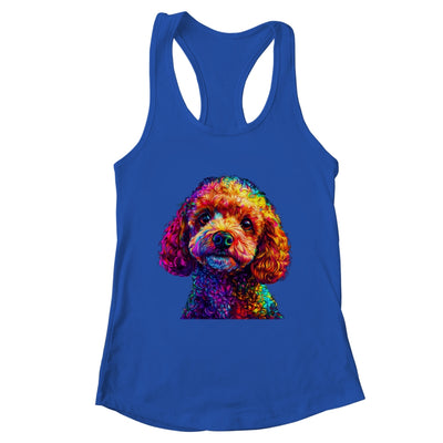 Poodle Dog Colorful Face Dog Lover Men Women Shirt & Tank Top | teecentury