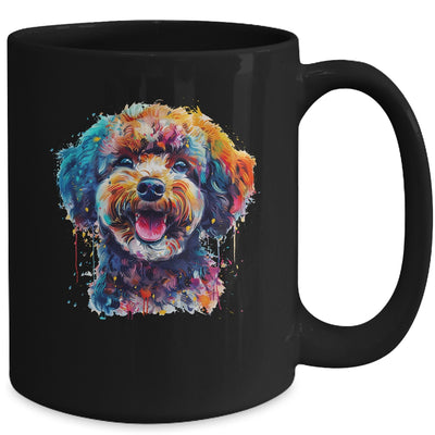 Poodle Mom Lover Puppy Dog Watercolor Tie Dye Painting Mug | teecentury