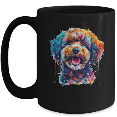 Poodle Mom Lover Puppy Dog Watercolor Tie Dye Painting Mug | teecentury