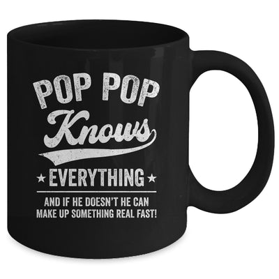 Pop Pop Knows Everything Fathers Day Birthday Christmas Mug | teecentury