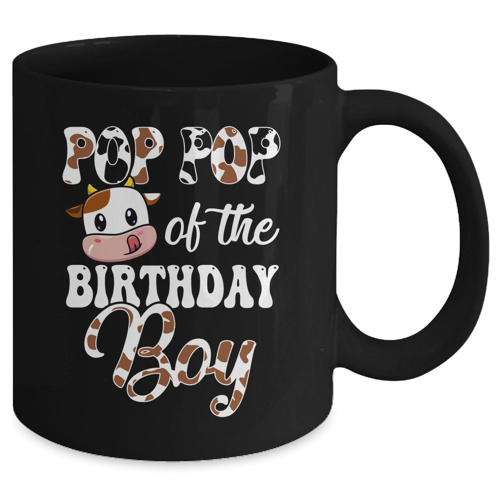 Pop Pop Of The Birthday Boy Cow Farm 1st Birthday Boy Mug | teecentury