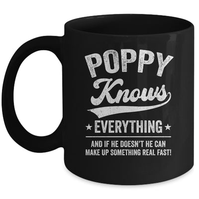 Poppy Knows Everything Fathers Day Birthday Christmas Mug | teecentury