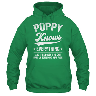 Poppy Knows Everything Fathers Day Birthday Christmas Shirt & Hoodie | teecentury