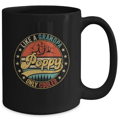 Poppy Like A Grandpa Only Cooler Retro Funny Dad Fathers Day Mug | teecentury