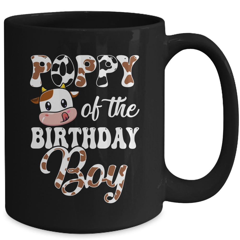 Poppy  Of The Birthday Boy Cow Farm 1st Birthday Boy Mug | teecentury