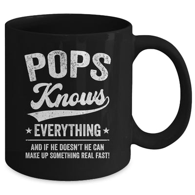 Pops Knows Everything Fathers Day Birthday Christmas Mug | teecentury
