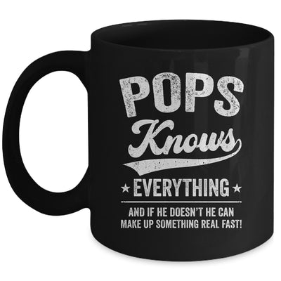 Pops Knows Everything Fathers Day Birthday Christmas Mug | teecentury