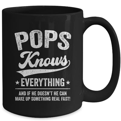Pops Knows Everything Fathers Day Birthday Christmas Mug | teecentury