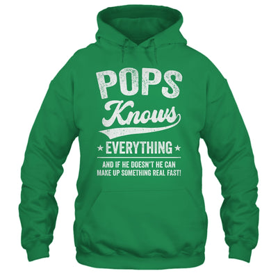 Pops Knows Everything Fathers Day Birthday Christmas Shirt & Hoodie | teecentury