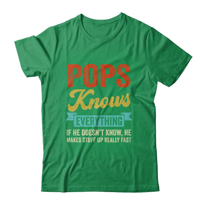 Pops Knows Everything Funny Father's Day Pops Shirt & Hoodie | teecentury