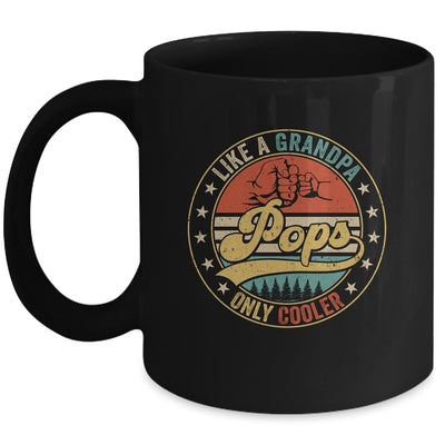 Pops Like A Grandpa Only Cooler Retro Funny Dad Fathers Day Mug | teecentury