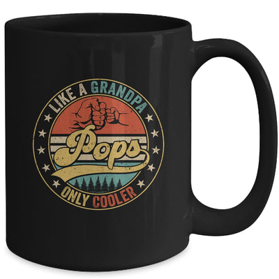 Pops Like A Grandpa Only Cooler Retro Funny Dad Fathers Day Mug | teecentury