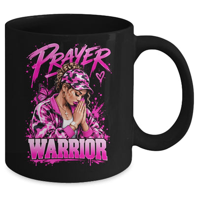 Prayer Warrior God Jesus Christian Pink Camo Black Woman Mug | teecentury