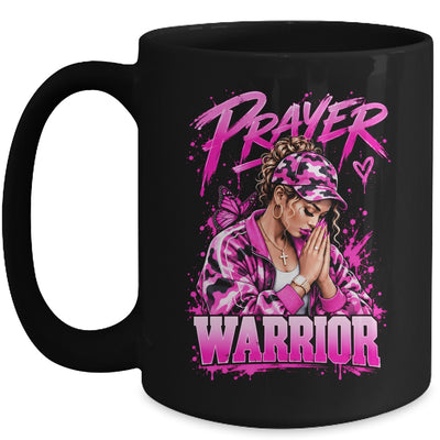 Prayer Warrior God Jesus Christian Pink Camo Black Woman Mug | teecentury