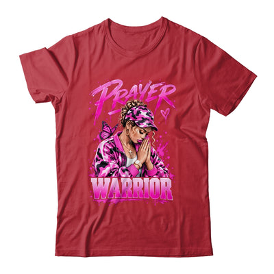 Prayer Warrior God Jesus Christian Pink Camo Black Woman Shirt & Hoodie | teecentury
