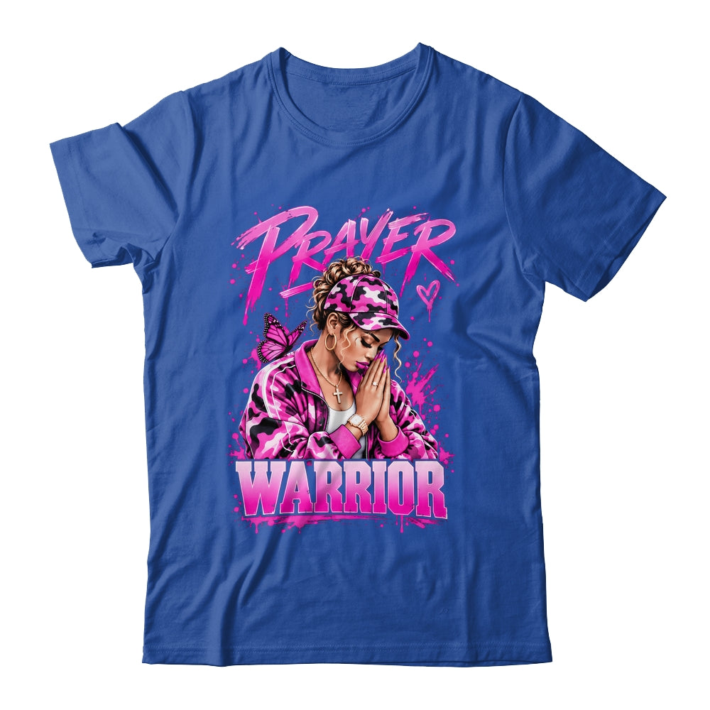 Prayer Warrior God Jesus Christian Pink Camo Black Woman Shirt & Hoodie | teecentury