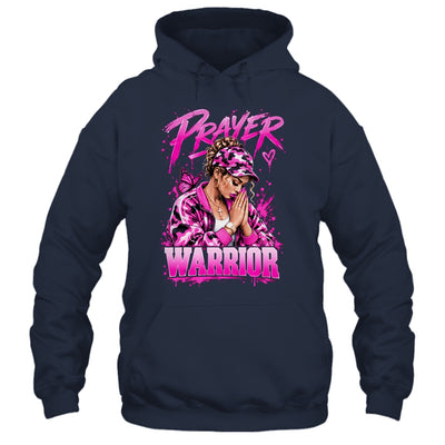 Prayer Warrior God Jesus Christian Pink Camo Black Woman Shirt & Hoodie | teecentury