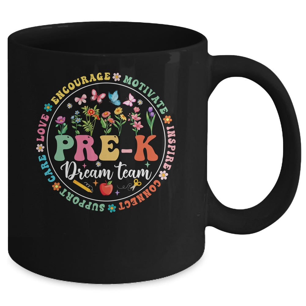 Pre-k Dream Team Back To School Teacher Flower Mug | teecentury