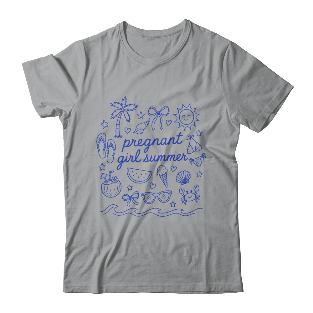 Pregnant Girl Summer Funny Baby Announcement Mom Mama Cute Shirt & Hoodie | teecentury