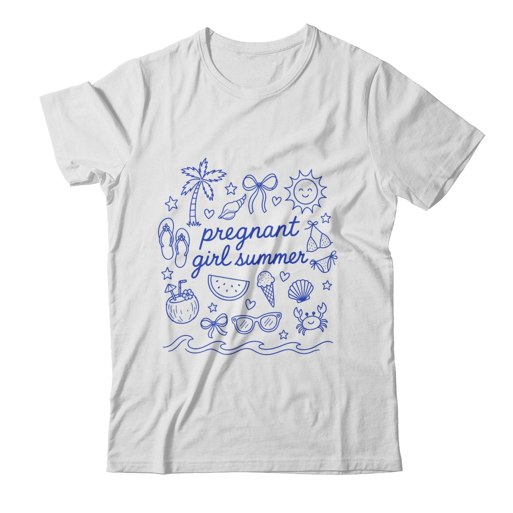 Pregnant Girl Summer Funny Baby Announcement Mom Mama Cute Shirt & Hoodie | teecentury
