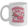 Pregnant Girl Summer Pregnancy Announcement Reveal Baby Mug | teecentury