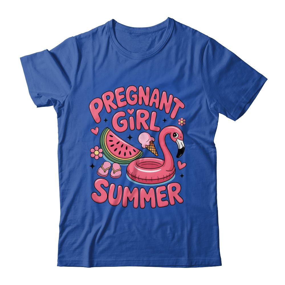 Pregnant Girl Summer Pregnancy Announcement Reveal Baby Shirt & Tank Top | teecentury