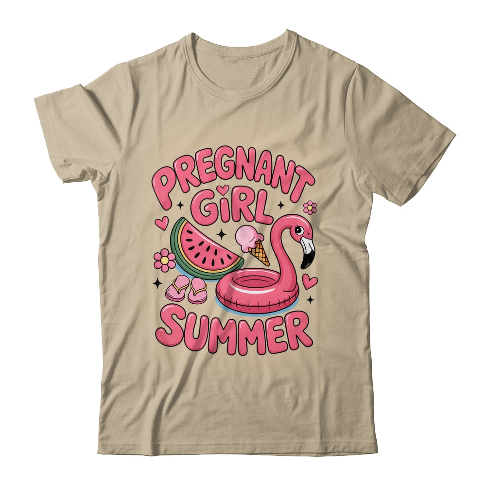 Pregnant Girl Summer Pregnancy Announcement Reveal Baby Shirt & Tank Top | teecentury