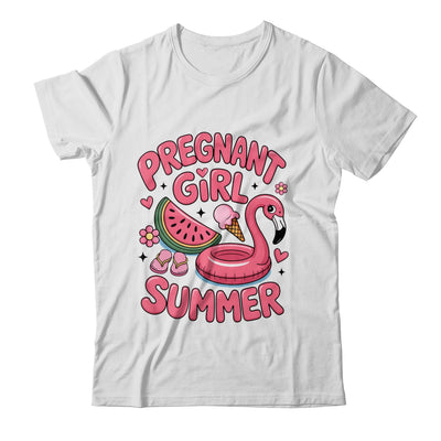 Pregnant Girl Summer Pregnancy Announcement Reveal Baby Shirt & Tank Top | teecentury