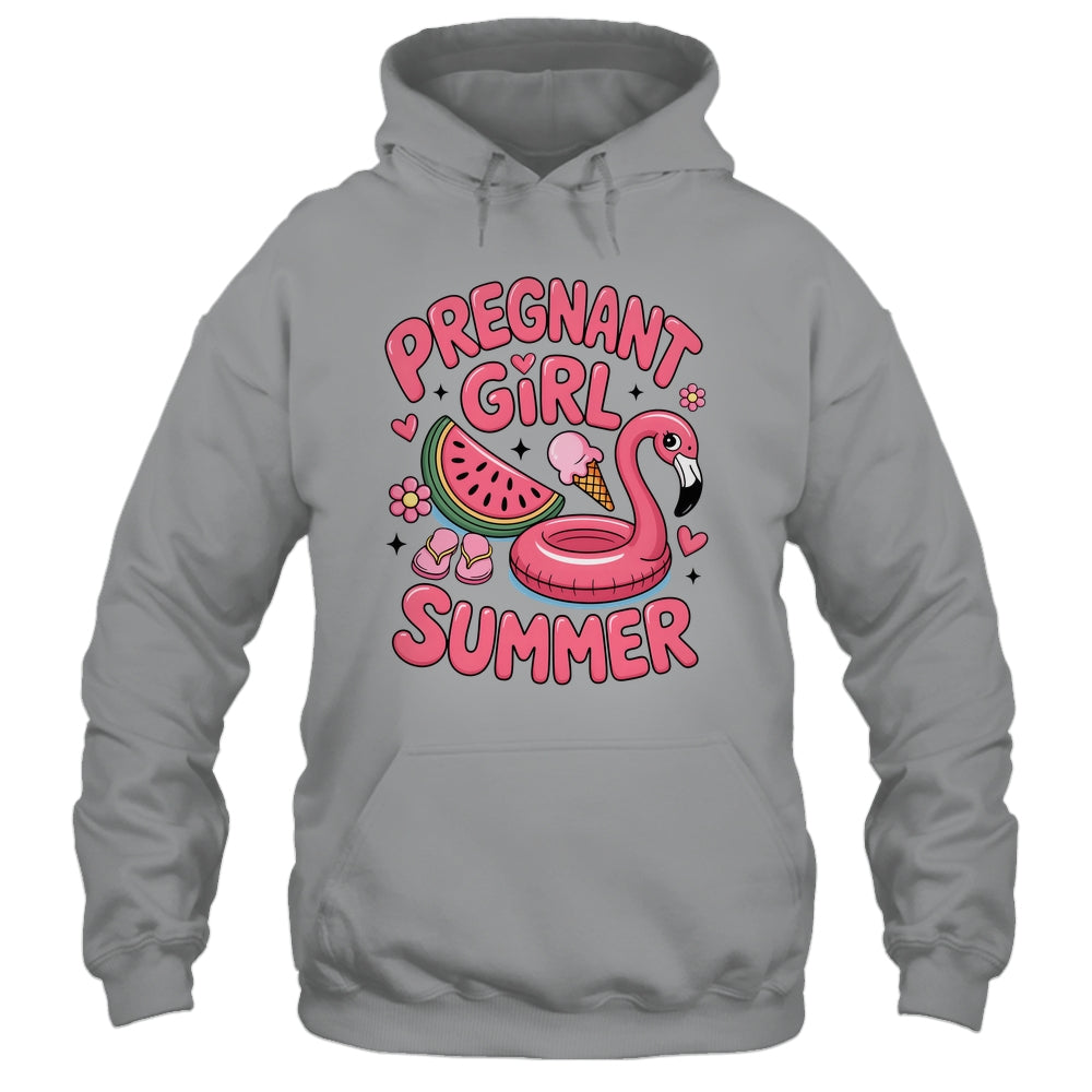 Pregnant Girl Summer Pregnancy Announcement Reveal Baby Shirt & Tank Top | teecentury