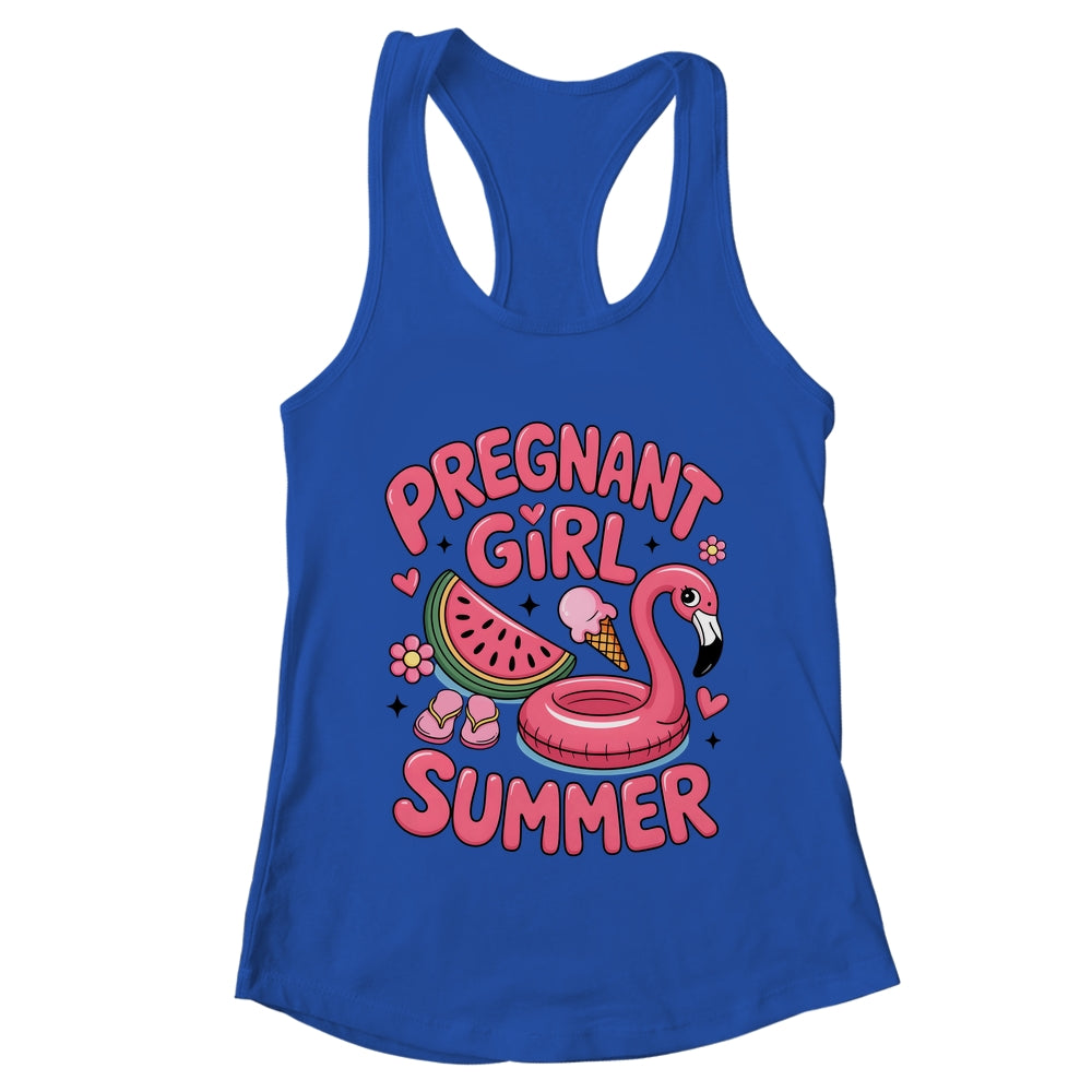 Pregnant Girl Summer Pregnancy Announcement Reveal Baby Shirt & Tank Top | teecentury