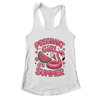 Pregnant Girl Summer Pregnancy Announcement Reveal Baby Shirt & Tank Top | teecentury