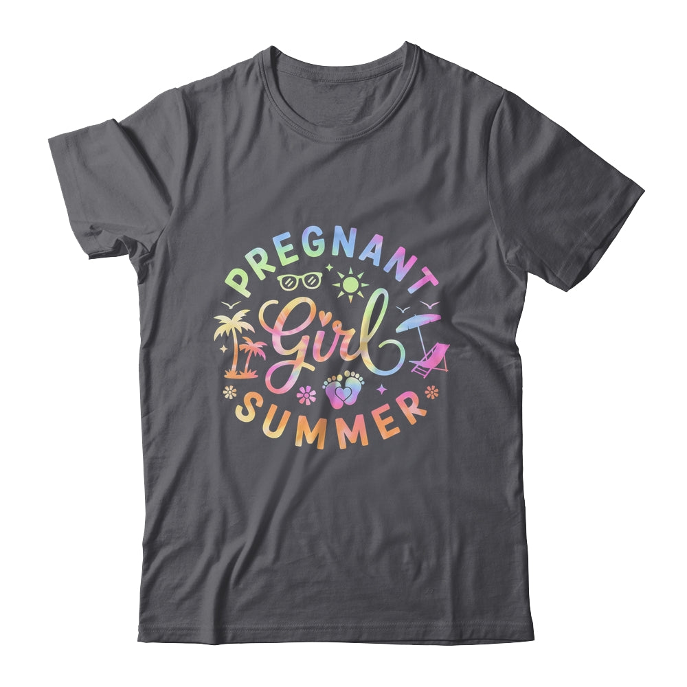 Pregnant Girl Summer Pregnancy Reveal Baby Announcement Shirt & Tank Top | teecentury