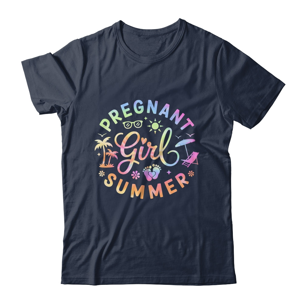 Pregnant Girl Summer Pregnancy Reveal Baby Announcement Shirt & Tank Top | teecentury