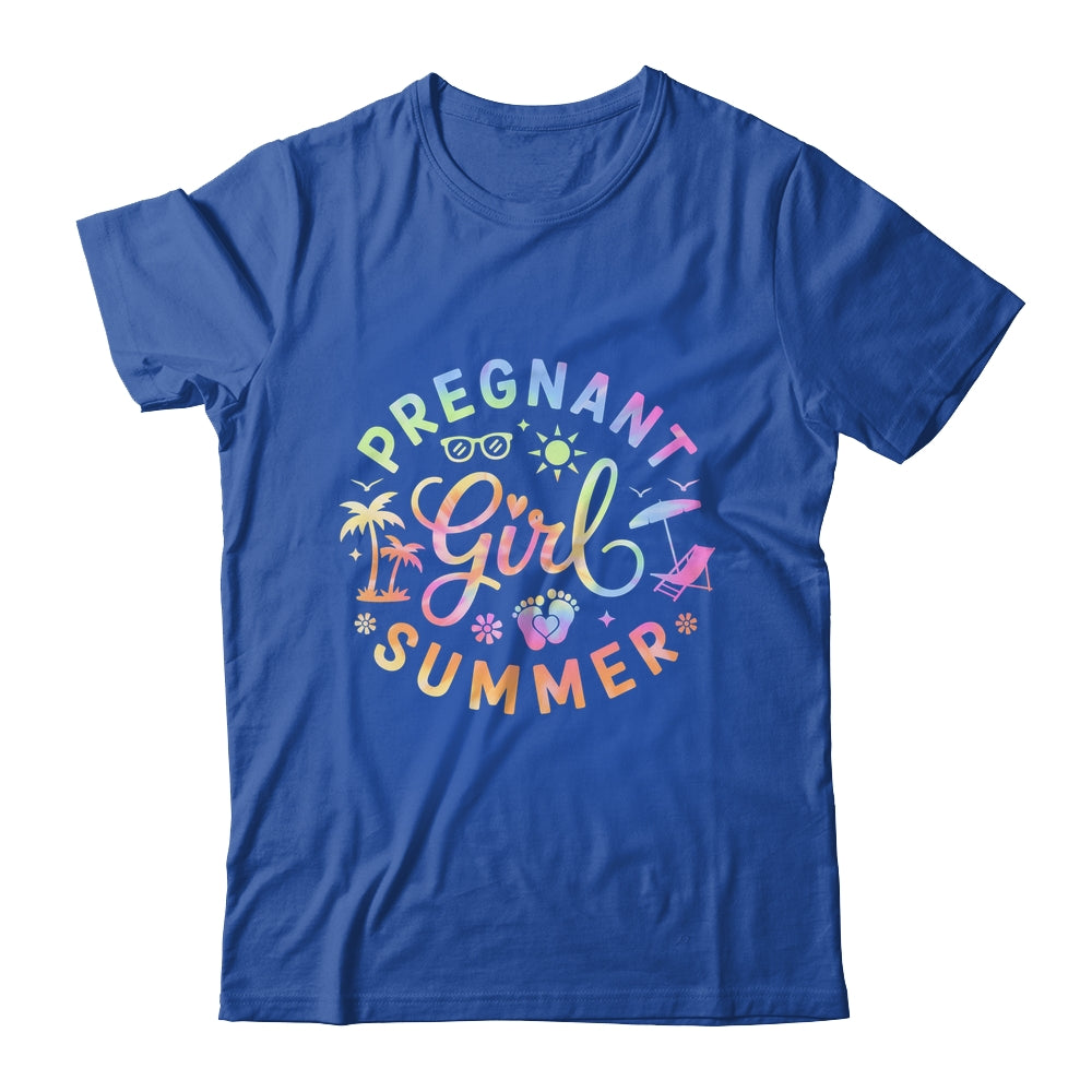 Pregnant Girl Summer Pregnancy Reveal Baby Announcement Shirt & Tank Top | teecentury
