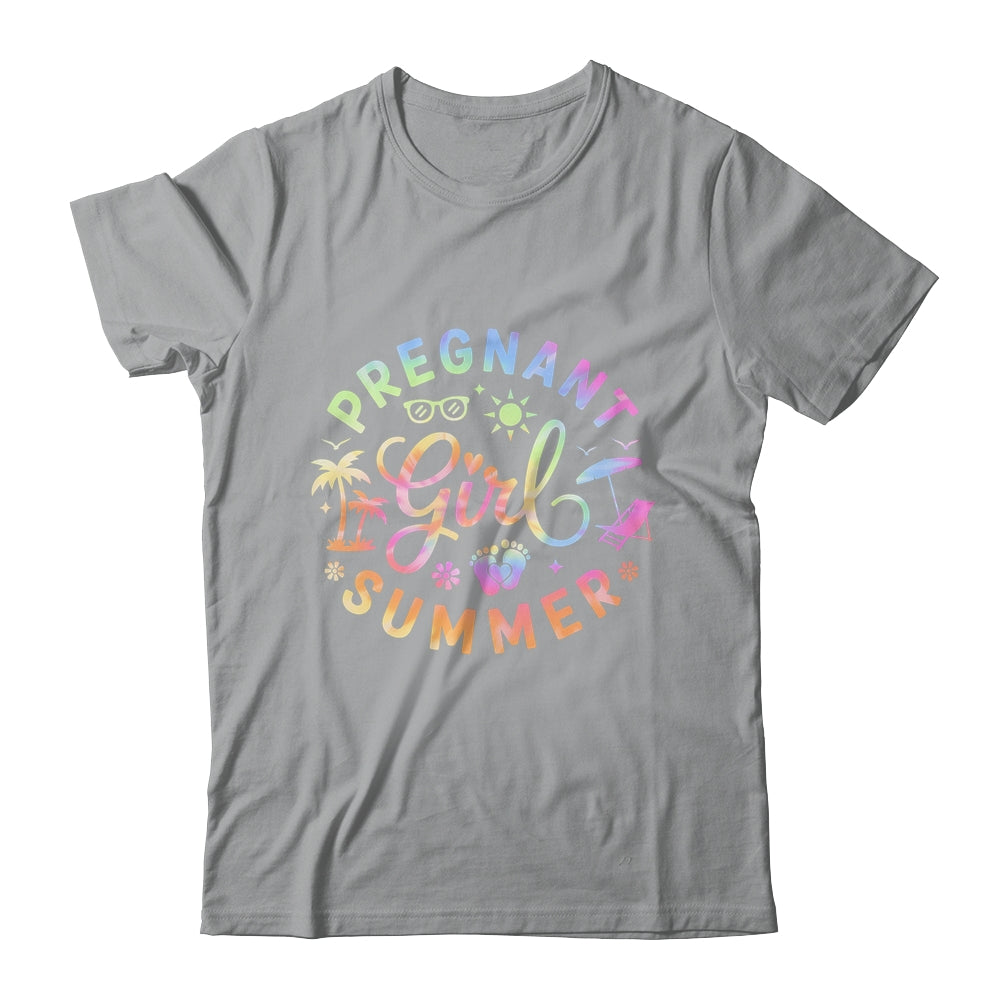 Pregnant Girl Summer Pregnancy Reveal Baby Announcement Shirt & Tank Top | teecentury