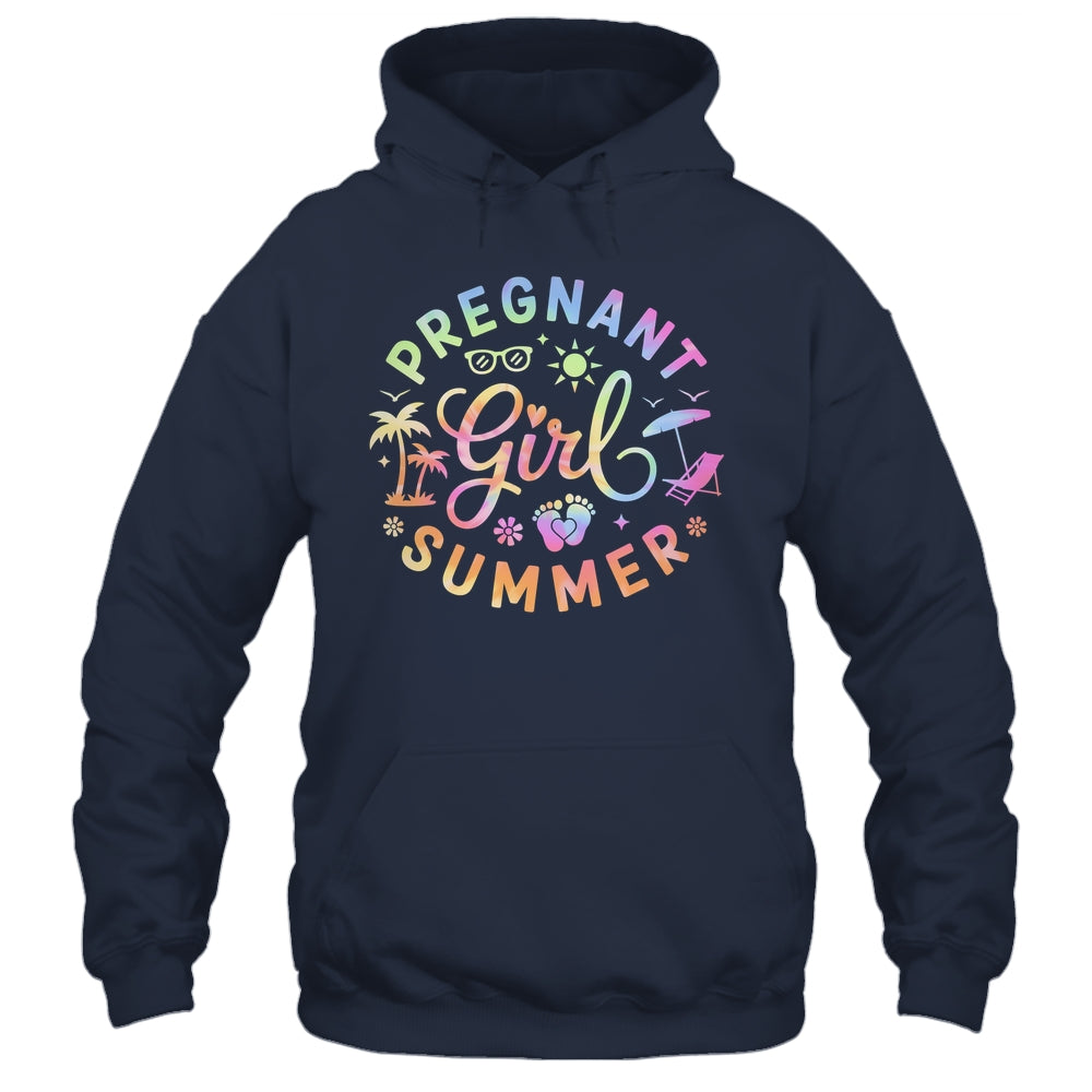Pregnant Girl Summer Pregnancy Reveal Baby Announcement Shirt & Tank Top | teecentury