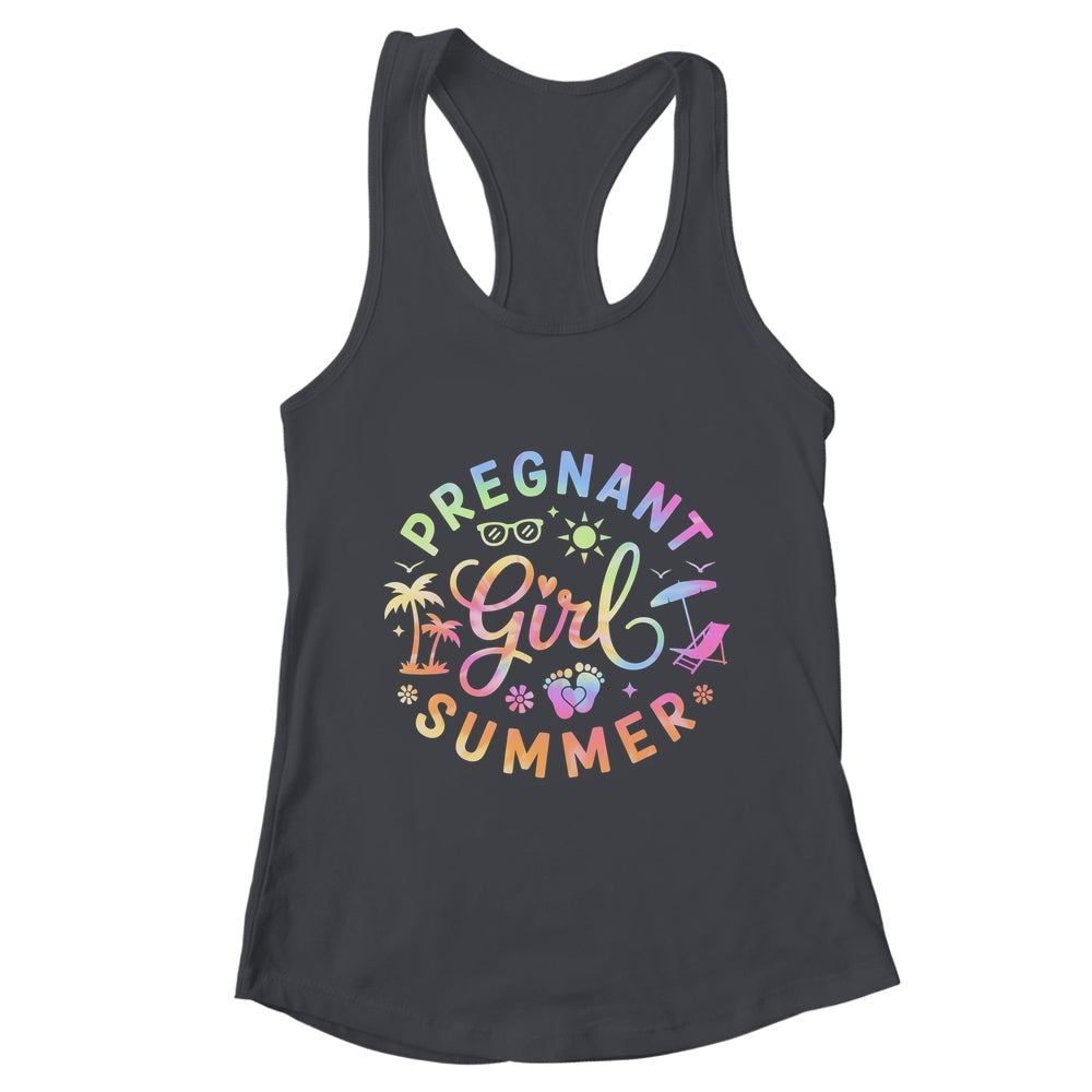 Pregnant Girl Summer Pregnancy Reveal Baby Announcement Shirt & Tank Top | teecentury