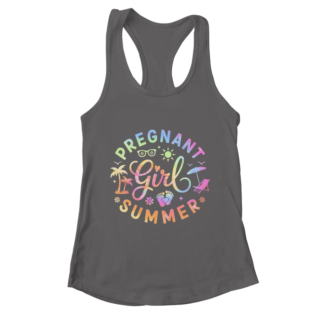 Pregnant Girl Summer Pregnancy Reveal Baby Announcement Shirt & Tank Top | teecentury