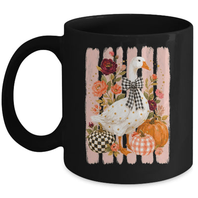 Preppy Fall Autumn Silly Goose Pumpkin Thanksgiving Coquette Mug | teecentury