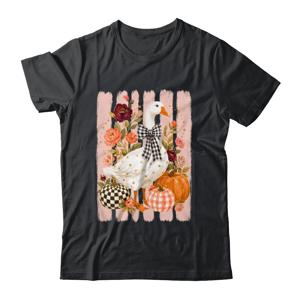 Preppy Fall Autumn Silly Goose Pumpkin Thanksgiving Coquette Shirt & Sweatshirt | teecentury