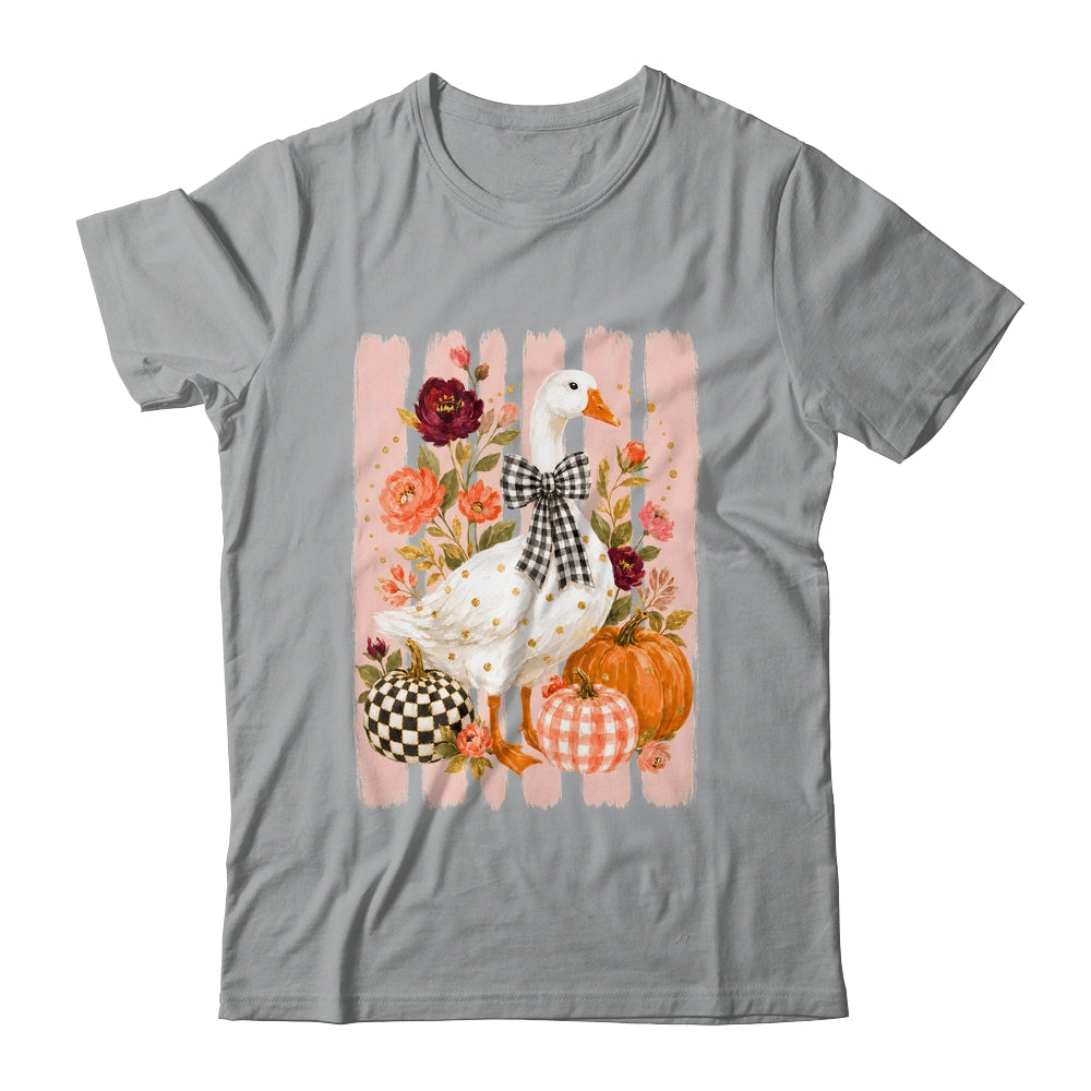 Preppy Fall Autumn Silly Goose Pumpkin Thanksgiving Coquette Shirt & Sweatshirt | teecentury