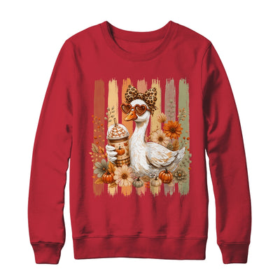 Preppy Fall Goose Coquette Autumn Pumpkin Spice Latte Retro Shirt & Sweatshirt | teecentury
