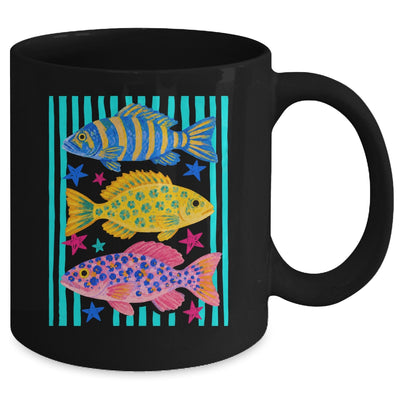 Preppy Fish Retro Summertime Travel Beach Vacation Fishing Mug | teecentury